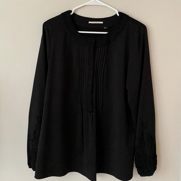 Tahari Black Blouse - Picture 1 of 7